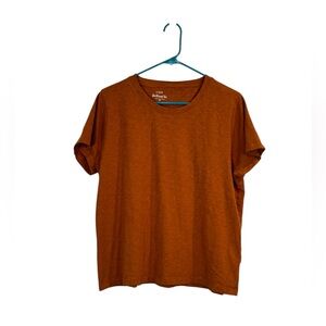 J. Crew Women’s Girlfriend Crewneck T-Shirt Short Sleeve Burnt Orange Size XL